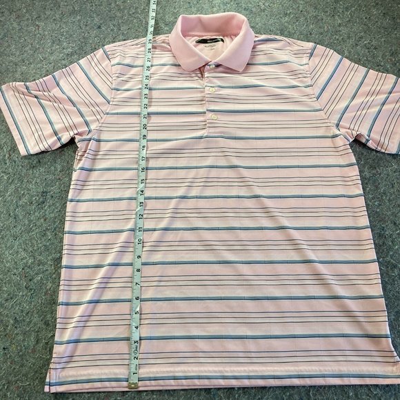 Greg Norman Polo Shirt Mens Adult Large Pink Shark Golfer Golf Rugby - Picture 4 of 12